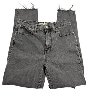 Madewell black washed vintage distressed jeans